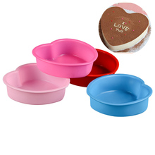 Molde de silicone de coração para decoração de bolos, 11.5*11.2cm molde de silicone para bolo, biscoitos, sabão, fondant, ferramentas de decoração de bolo 2024 - compre barato