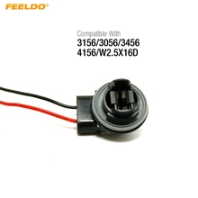 FEELDO 10Pcs ar 3156/3056/3456/4156/W2.5X16D LED Bulb Brake Signal Light Socket Harness Wire #FD-4516 2024 - buy cheap