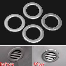 Car styling ABS 4Pcs Car Interior Rear Roof Air Condition Air Vent Outlet Ring Cover Trim Decoration Fit For Ford Edge 2015 2016 2024 - buy cheap