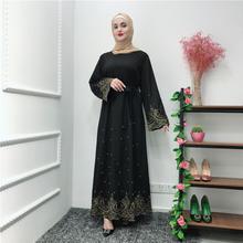 Bordado musulmán abaya syari moda Árabe, cuentas de diamante islámicas de longitud completa, tamaño pequeño como Ramadán abaya wq1627, envío directo 2024 - compra barato