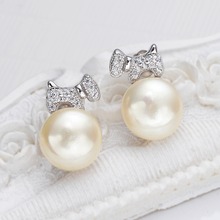 Tuliper 925 Silver Pearl Earrings Bridal Earrings Wedding Accessories Party Jewelry Birthday Christmas Gifts Women's Earring Set 2024 - buy cheap