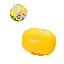 Mini Pill Storage Box Vitamins Organizer 4 Compartments Pill Box Portable Medicine Container (Yellow) 2024 - buy cheap