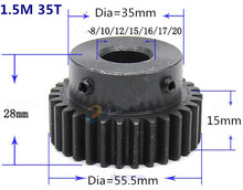 Engrenagem de coração, de alta frequência, 1.5m 35t, pinhão, dentes, largura 15mm 1.5m 35t 1.5mod engrenagem rack 35 dentes furo 8-20mm 2024 - compre barato