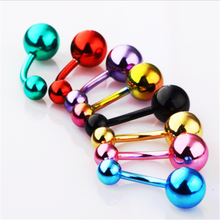 New Arrival Surgical Steel Navel Rings Gold Blue Color Navel Bars Fashion Women Belly Button Ring Sexy Piercing Body Jewelry 2024 - buy cheap