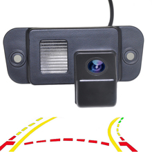 Câmera de visão traseira com trilhos de trajetória dinâmica inteligentes, com guia de movimento e linha de estacionamento para ssangyong actyon 2024 - compre barato