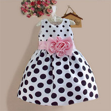 Cute Baby Girl Flower Polka dots Dresses Girls Toddler Birthday Kids Formal Layered Princess Party Sundress holiday outfits 2-7Y 2024 - buy cheap