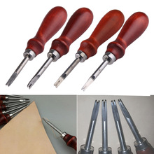 DIY Leather Craft Tool 1/1.2/1.4/1.5/1.6mm Wood Handle Edge Skiving Beveling Leathercraft Knife Sewing Cutting Tools 2024 - buy cheap