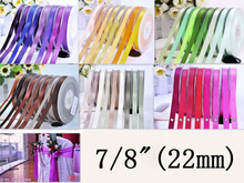 [IuBuFiGo] Free Shipping 7/8"(22mm) Double Face Satin Ribbon Bow Gift Wrapping Ribbons 100yard/set 2024 - купить недорого