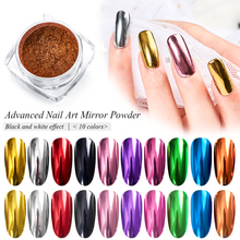 Super Shine Nail Glitters Mirror Titanium Powder Rose Gold Silver Metallic Manicure Nail Art Chrome Dust Decoration 2024 - buy cheap