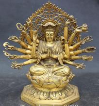 11" Tibet Buddhism  Lotus Seat 18 Hands Maha Cundi Mother Buddha Statue 2024 - buy cheap