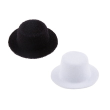 2 Pieces Cool Dolls Hat For 1/12 Scale Dollhouse Miniature Bowler Doll Hat Kids Pretend Toys 2024 - buy cheap