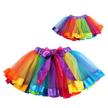 Rainbow Kids Toddler Infant Baby Girl Colorfaul Tutu Dancewear Ballet Pettiskirt Skirt Dance For 0-8 Years 2024 - buy cheap