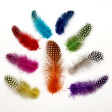 50Pcs/Bag 5-12cm Dots Printed Chicken Pheasant Feathers Beautiful Gull Feather Plume For DIY Craft Jewelry Making Accessories 2024 - buy cheap