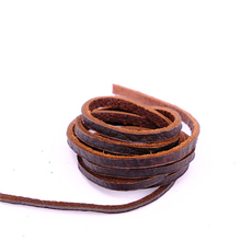 NIUYITID 4MM 1 Meter 100% Genuine Leather Cord String Rope for DIY Necklace Bracelet Jewelry Making Natural Color Real Leather 2024 - buy cheap