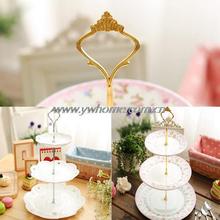 3 or 2 Tier Cake Plate Stand Handle Crown Fitting Rod Wedding Party Free Shipping 2024 - buy cheap