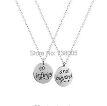 2015 New Fashion Best Friends BFF Forever To Infinity & Beyond Necklaces silver Pendant Necklaces Wholesale Jewelry ! 2pcs 2024 - buy cheap