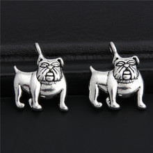 Pingentes de pulseira de bijuterias a2861, 50 peças cor prata bonitinho de cão de estimação ajuste pulseira diy fazendo jóias presente 2024 - compre barato