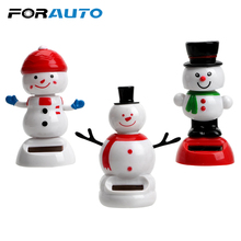 Car Ornament Cute Swinging Bobble Doll Solar Powered Dancing Toy Christmas Snowman Dashboard Decoration Interior Accessories 2024 - buy cheap