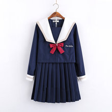 2019 японская школьная форма, костюм моряка из аниме, топы + галстук + юбка, JK, одежда в морском стиле для студентов, одежда с короткими рукавами для девочек 2024 - купить недорого