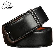 CUKUP 2018 Man Simple Design Pin Buckles Metal Belt Accessories Jeans Men's Double Sided Use Genuine Leather 3.5cm Wide NCK679 2024 - buy cheap