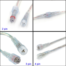 Бесплатная доставка 2-контактный 3-контактный 4-контактный водонепроницаемый кабель прозрачный светодиодный разъем штекер для 5050 3528 SMD светодиодный светильник 2024 - купить недорого