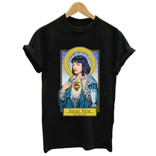 Camiseta de Pulp Fiction para mujer, camiseta de manga corta con cuello redondo para mujer, moda Harajuku 2019 2024 - compra barato