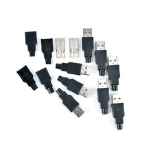 USB 2,0 PCB SDA кабель-канал usb тип A Мужской 4 контактный разъем с черным пластиковым покрытием адаптер подключения Whosesale 2024 - купить недорого