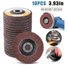 10 Pcs 100mm Flap Sanding Discs 40/60/80/120 Grit Grinding Hard-wearing Wheels For The Home Blades Angle Grinde 2024 - buy cheap