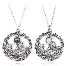 Винтажное ожерелье Outlander круглой формы для женщин и мужчин, ретро-подвеска серебряного цвета, украшения в виде цветов 2024 - купить недорого