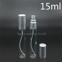 Free Shipping 300Pcs/lot 15ml Glass Spray Bottles,15CC Glass Perfume Bottle With Silver Cap, Small Travel Packing Container 2024 - buy cheap