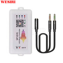 WIFI Bluetooth SP107E Pixel IC SPI музыкальный светодиодный контроллер по телефону приложение для WS2812 SK6812 SK9822 RGBW APA102 LPD8806 полоса DC5-24V 2024 - купить недорого