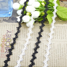 100Metres Centipede Braided White Curve Lace Trim Knitting Wedding Embroidered Handmade Patchwork Ribbon Sewing Supplies Craft 2024 - buy cheap