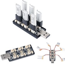 6ch usb a 3.7 v ~ 3.8 v 1 s lihv lipo bateria carregamento adaptador placa 5 v 2a usb carregador de bateria para rc brinquedo modelo baterias 2024 - compre barato