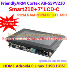 FriendlyARM S5PV210 Cortex A8, Smart210 SDK1305 + 7 дюймовый Емкостный Сенсорный ЖК 512 М ОПЕРАТИВНОЙ ПАМЯТИ 512 М Вспышка Совет По Развитию Linux Android 2024 - купить недорого