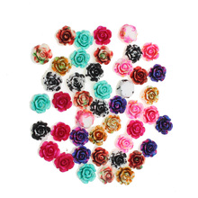 50Pcs Resin Flowers For Nail Art Rhinestones Decorations Crafts Flatback Cabochon Embellishments For Scrapbooking Accessories 2024 - buy cheap