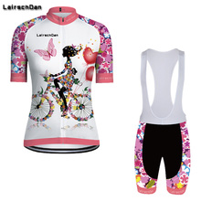 SPTGRVO-Jersey de ciclismo Lairschdan rosa para mujer, ropa de verano para bicicleta de montaña, Uniforme, Kit de ciclista, 2021 2024 - compra barato