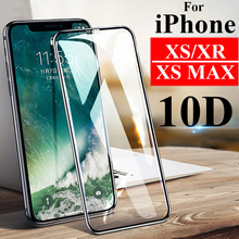Protective glass on the for iPhone xr xs max 10D full cover x r s aiphone 10s 10r 7 8 plus tempered glas ophone screen protector 2024 - buy cheap
