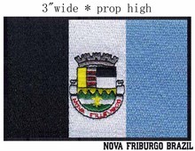 Nova-parche bordado con bandera de Brasil, bordado ancho de 3 "para coser en parches, Estrella y flores, círculo hippie 2024 - compra barato