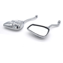 UNIVERSAL CHROME MOTORCYCLE MIRROR SKULL SKELETON HAND REARVIEW MIRRORS 10MM 8MM 2024 - buy cheap