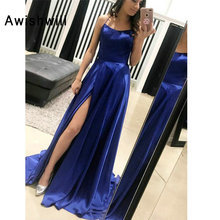 Sexy Evening Dresses With Slit Prom Dress Women Spaghetti Strap Backless Formal Party Dress Vestido de Festa 2024 - buy cheap