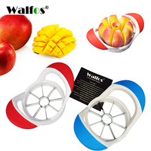 Marca walfos multifuncional, ferramentas de cozinha de aço inoxidável para frutas e vegetais, descascador e fatiador de apple 2024 - compre barato
