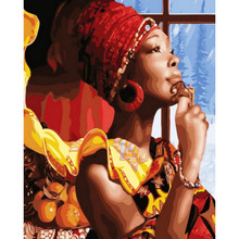 Картина по номерам DIY дропшиппинг 40x50 50x65 см сексуальная африканская красавица Женщина фигура холст свадебное украшение искусство картина подарок 2024 - купить недорого