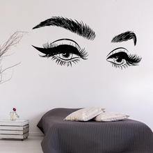 Beauty Salon Eyelashes Eye Wall Sticker New Modern Girls Home Decoration Art Design Poster Mural Pattern Fashion  Stickers W259 2024 - buy cheap