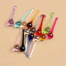 100pcs 16x60mm Mixed Color Crystal Glass Suncatcher Raindrop Prism Pendant Chandelier Parts Glass Drop Parts 2024 - buy cheap