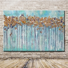Arte artirx pintada à mão abstrata árvore pinturas a óleo em tela para sala de estar decoração de casa arte de parede quadros posteres pintura de parede 2024 - compre barato