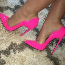 Moraima Snc Sexy High Heel Shoes Woman Pointed Toe Super High Dress Heels Ladies 12cm Thin Heels Pumps 2024 - buy cheap