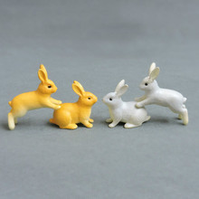 cute bunny/miniatures rabbit /lovely figurine/ animals/fairy garden gnome/terrarium decoration/home table decor/crafts/ 2024 - buy cheap
