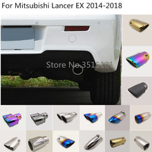 Car styling rear Cover Muffler End Tail Pipe Dedicate outlet Exhaust 1pcs For Mitsubishi Lancer EX 2014 2015 2016 2017 2018 2024 - buy cheap