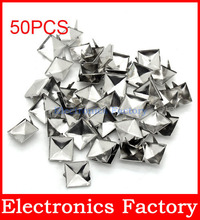 50 PCS 15mm Silver Pyramid Studs Spots Nickel Punk Rock Diy Rivet Spike Rivets Spikes For Leather Craft Clothing Shoes Bags 2024 - buy cheap