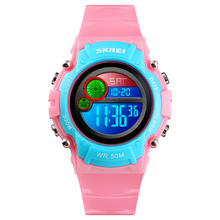 SKMEI модные детские спортивные часы, водонепроницаемые наручные часы для мальчиков и девочек с обратным отсчетом, светящиеся цифровые детские часы reloj 2024 - купить недорого
